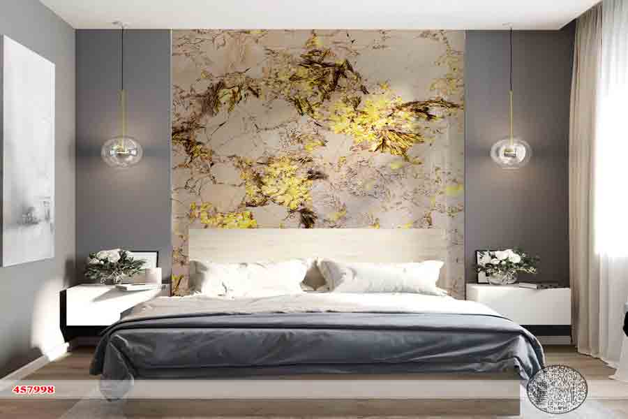 Tranh Tráng gương kết hợp lam sóng